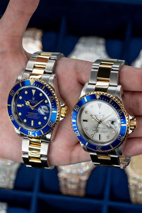 rolex submariner diamond colours